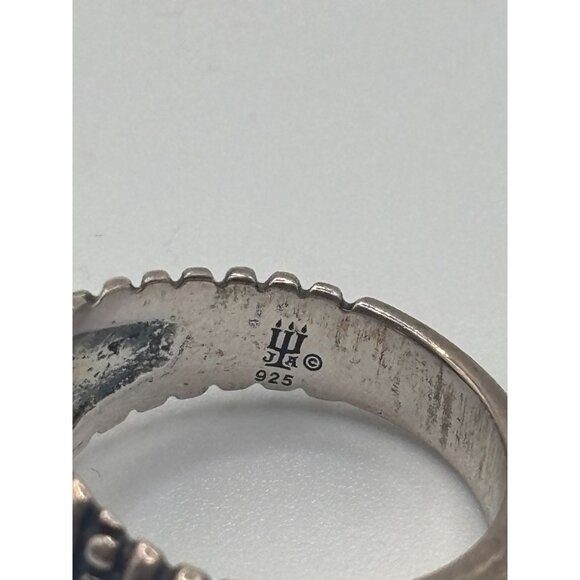 Vintage James Avery Tribal African Beaded Swirl Sterling Silver Ring - Picture 8 of 11